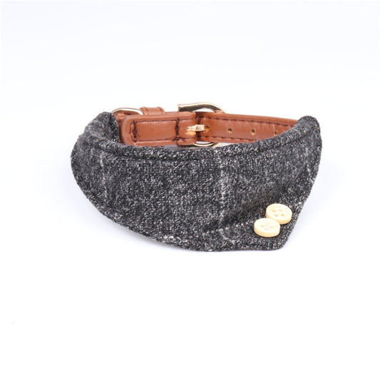 Dog Collars Pet PU Triangle Collars, Specification: 1.5x47cm(Gray) by bashfashion