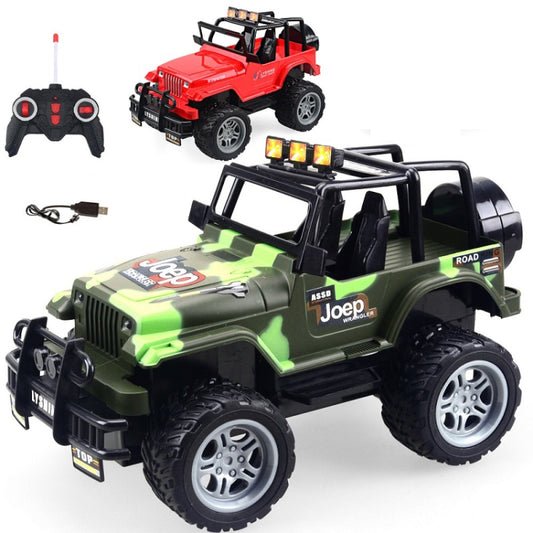 USB Charging Electric Children Remote Control Car Toys(Camouflage Convertible) by bashfashion