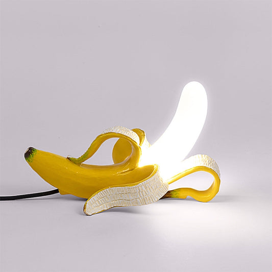 Banana Table Lamp Bedroom Decoration Lamp, Specification: AU Plug, Style:Sitting Posture(Spray Paint) by bashfashion