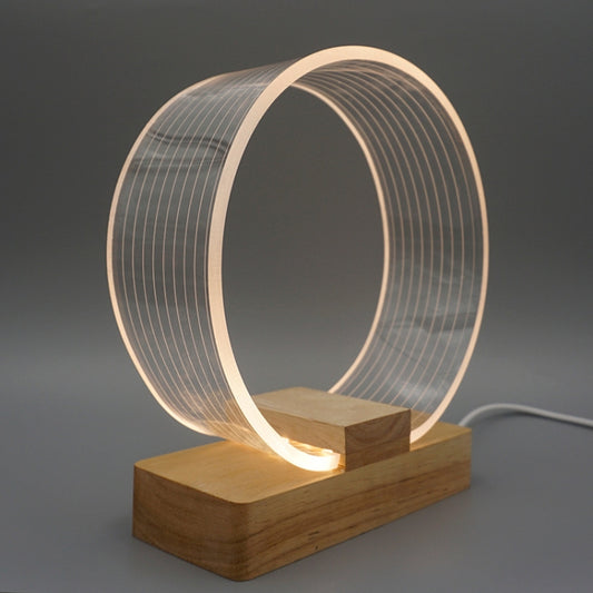 USB Acrylic Ring Table Lamp Night Light by bashfashion