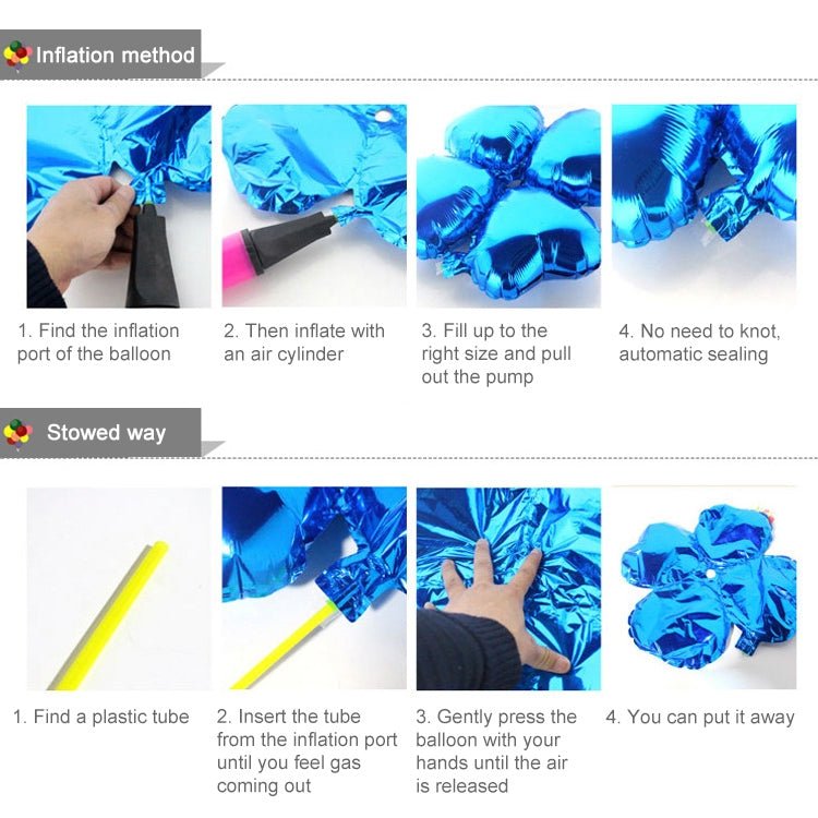 26 PCS 18 Inch Star-Shaped Aluminum Foil Balloon Holiday Domestic Aluminum Foil Balloon Decoration, Random Color Delivery by bashfashion