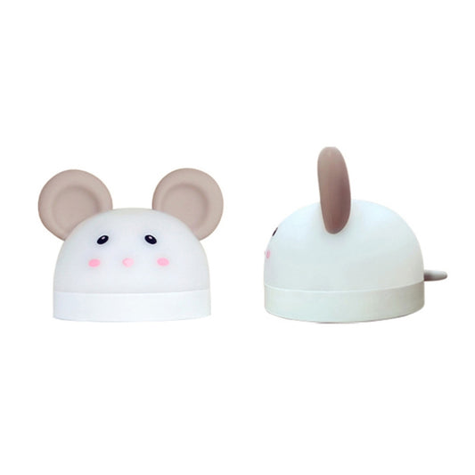 Cute Mouse Silicon Night Light with Electronic Alarm Clock Function Bedside Sleeping Desk Lamp Learning Clock by bashfashion