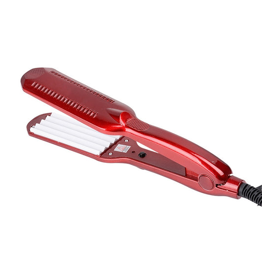 220V Professional Ceramic Corrugated Curling Iron(Red) by bashfashion