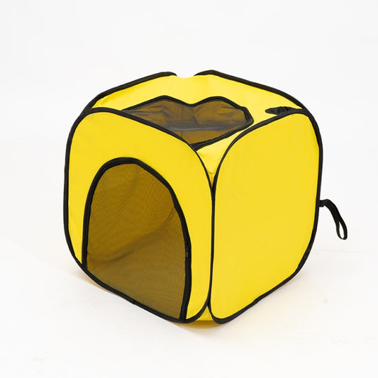Pet Hair Drying Box Foldable Pet Dry Room Pet Hair Dryer Cage(Lemon Yellow) by bashfashion