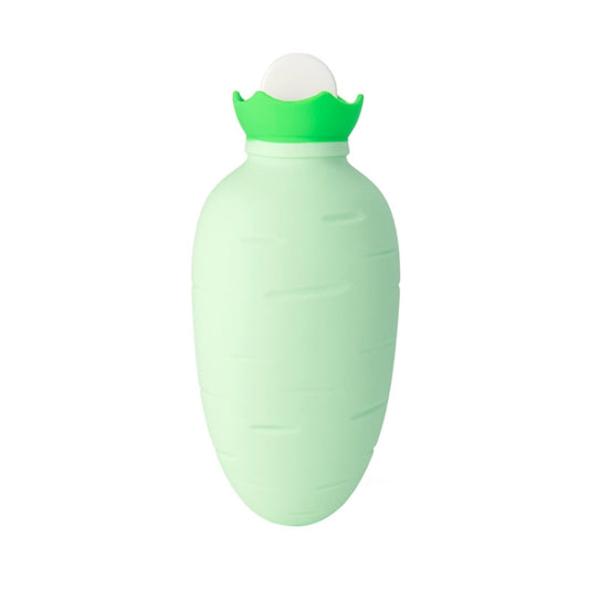 Carrot-Shaped Silicone Water Injection Warm Water Bag Winter Leak-Proof And Explosion-Proof Hand Warmer(Light Green) by bashfashion