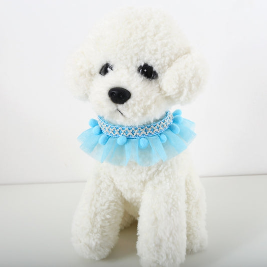 Lace Pet Adjustable Collar Cat Dog Photo Accessories, Size:M 25-30cm(Blue) by bashfashion