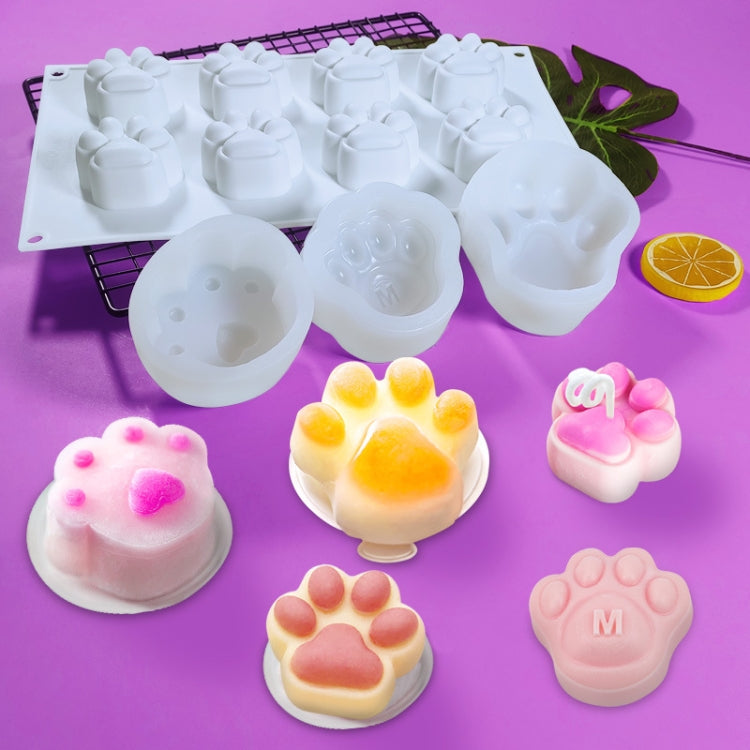 DIY Animal Claw Shape Candle Glue Cake Jelly Pudding Silicone Mold, Specification: 8 Cat Claws by bashfashion