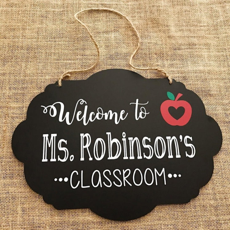 Double-Sided Lanyard Wooden Small Blackboard Home Decoration Message Simple Listing(Square 30x21cm) by bashfashion