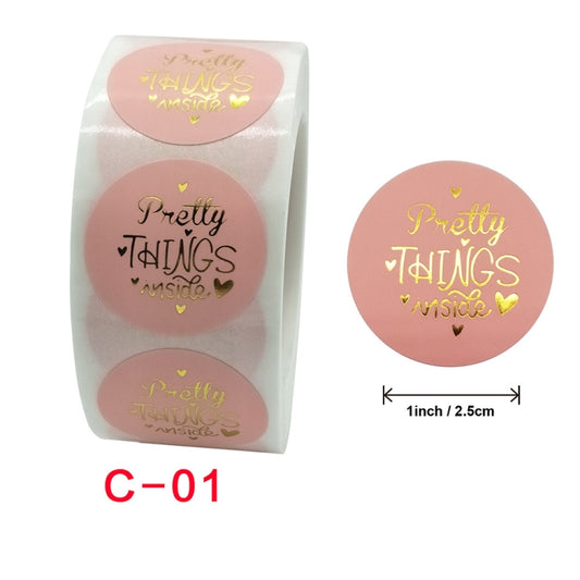 5 PCS Envelope Seal Sticker Gift Decoration Stamping Sticker, Size: 2.5cm / 1inch(C-01) by bashfashion