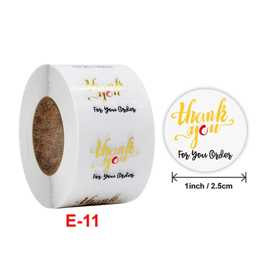 Transparent Hot Stamping Thank You Sticker Wedding Gift Decoration Label Envelope Seal Sticker, Size: 2.5cm / 1inch(E-11) by bashfashion