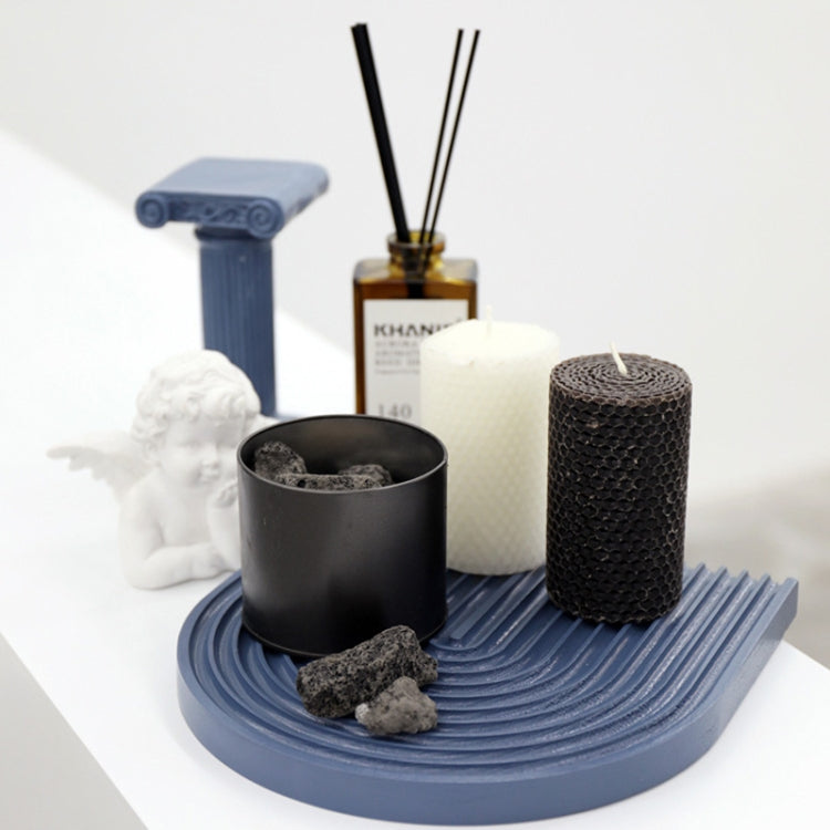 Water Ripple Cutting Board Afternoon Tea Snack Plate Photo Props Large (Beige) by bashfashion