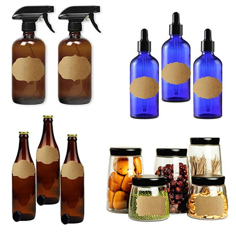 3 PCS Natural Brown Kraft Paper Gift Decoration Label Sticker, Size: 3 x 5 cm(B-34) by bashfashion