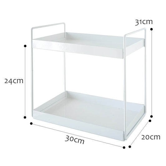 Home Storage Rack Bathroom Narrow Side Shelf, Specification: Large (White) by bashfashion