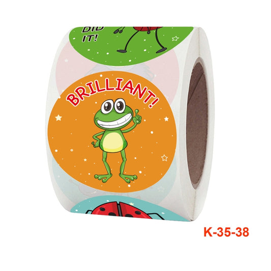 K-35-38 2 PCS Children Cartoon Reward Sticker Label, Size: 3.8cm / 1.5inch by bashfashion