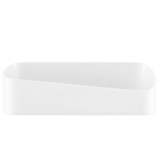 Bathroom Paste Wall-Mounted Plastic Storage Rack Geometric Shape Bathroom Rack, Specification: Carton Packaging(White) by bashfashion