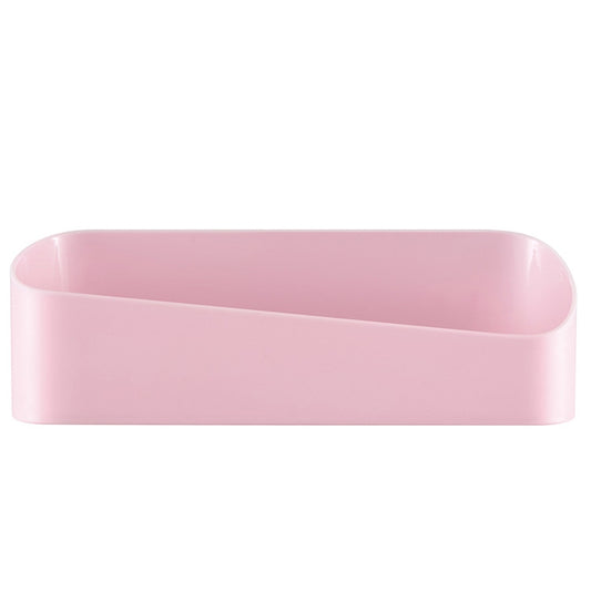 Bathroom Paste Wall-Mounted Plastic Storage Rack Geometric Shape Bathroom Rack, Specification: Carton Packaging(Pink) by bashfashion