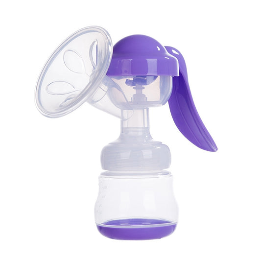 Painless Strength Adjustable Manual Massage Breast Pump(Purple) by bashfashion