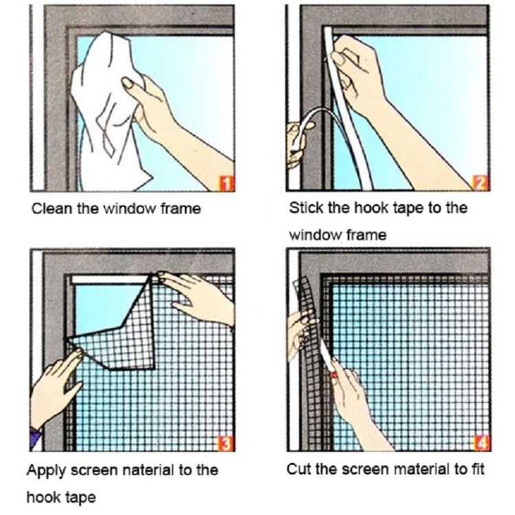 DIY Fly Mosquito Bug Mesh Window Screen Self-adhesive Anti-mosquito Net(13X15cm) by bashfashion