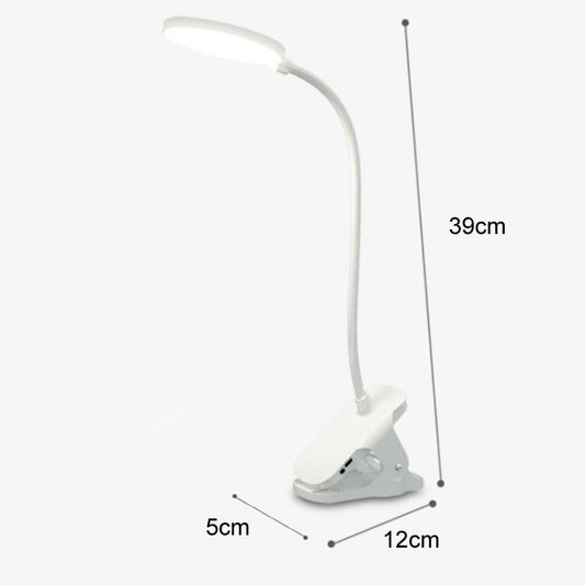 Charging 800mAh Single Color Temperature Three-level Adjustment LED Clip Desk Lamp USB Eye Protection Bedside Lamp by bashfashion