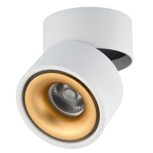 360 Degrees Rotatable Foldable COB LED Background Spot Light Surface Mounted Ceiling Lamp, Wattage:12W, Emitting Color:White(White Gold) by bashfashion