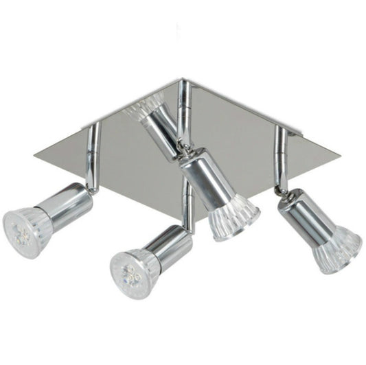 12W Square Spotlight LED Ceiling Light With Adjustable Mirror Front Light, Emitting Color:White LIght by bashfashion
