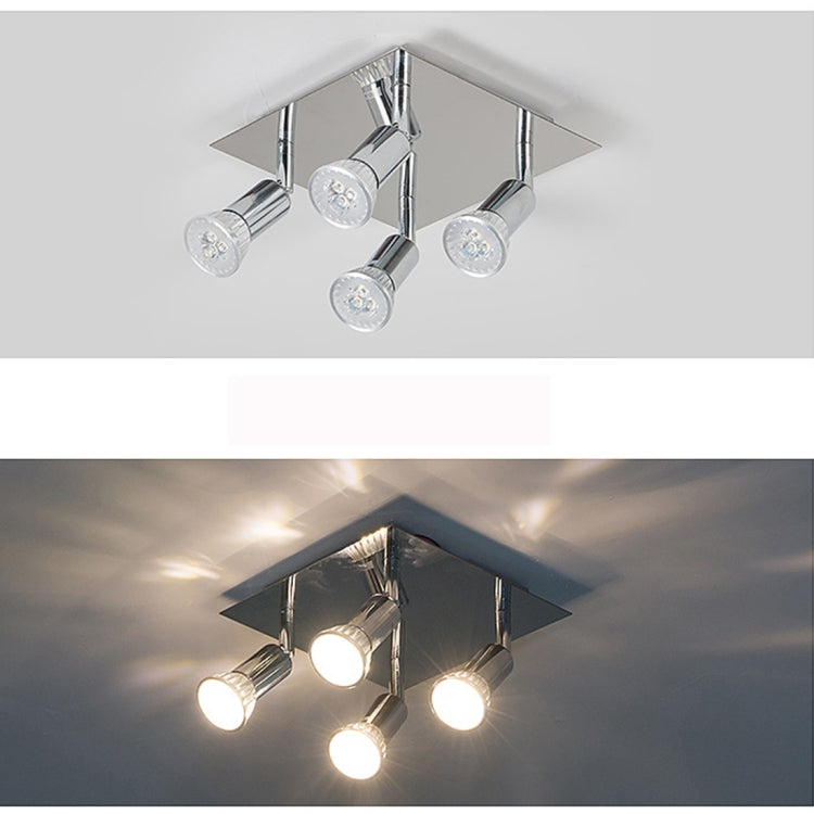12W Square Spotlight LED Ceiling Light With Adjustable Mirror Front Light, Emitting Color:White LIght by bashfashion