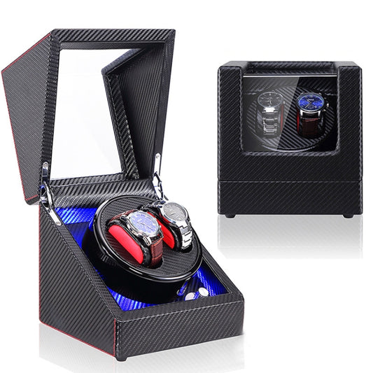 Watch Shaker Automatic Mechanical Watch Rotating Motor Winding Box, US / EU / UK Plug(Pure Carbon Fiber Pattern) by bashfashion