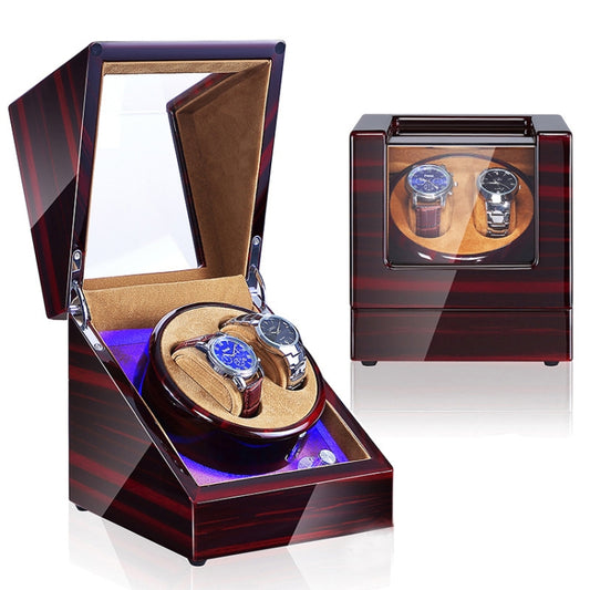 Watch Shaker Automatic Mechanical Watch Rotating Motor Winding Box, US / EU / UK Plug(Ebony Camel Flannel) by bashfashion