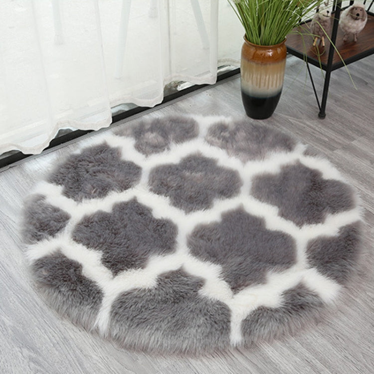 Imitation Fur Household Living Room Plush Carpet Yoga Floor Mat Decoration, Size: 100cm(White Lantern Camel Border) by bashfashion