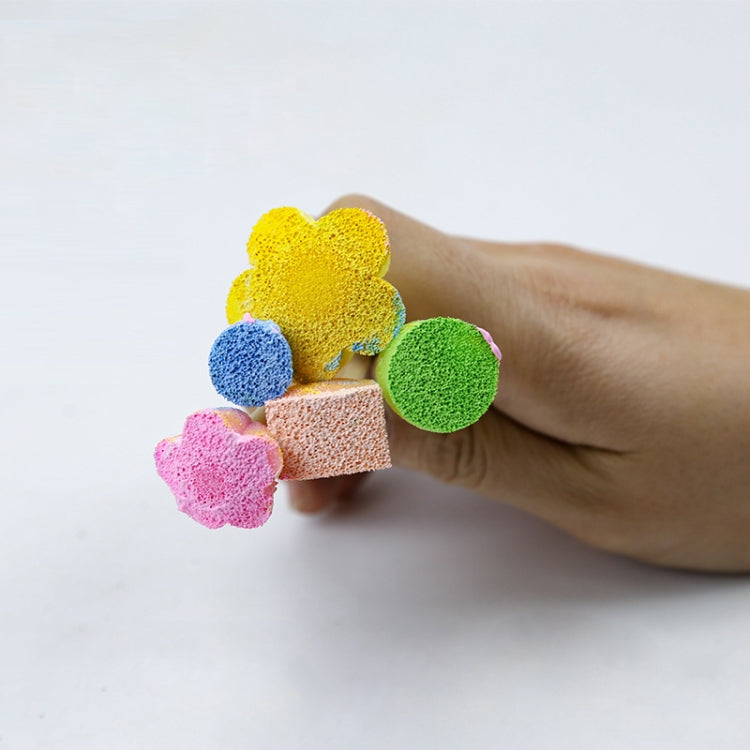 5 in 1 Sponge Stamp DIY Graffiti Items For Children(Colorful Mushroom Stick) by bashfashion