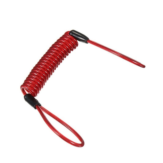 2 in 1 Electric Scooter Disc Brake Lock Multi-Function Reinforced Anti-Theft Lock Accessory for Xiaomi Mijia M365, Packing specification: Wire Rope (Red) by bashfashion