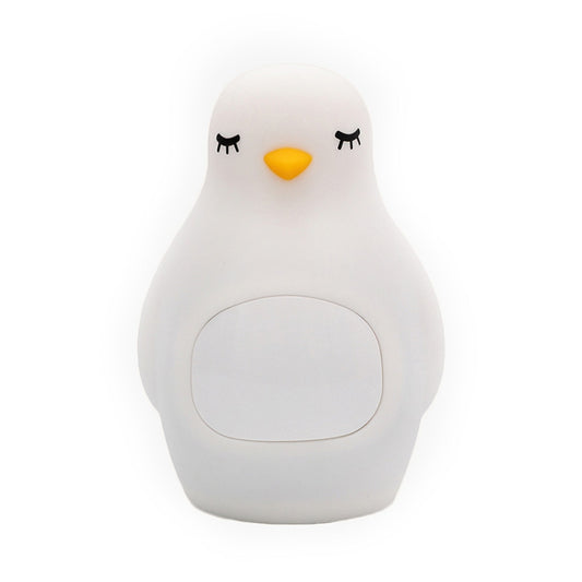 Creative Multifunctional Penguin Silicone Cute Beans Wake Children Sleeping LED Electronic Alarm Clock(Yellow Light) by bashfashion