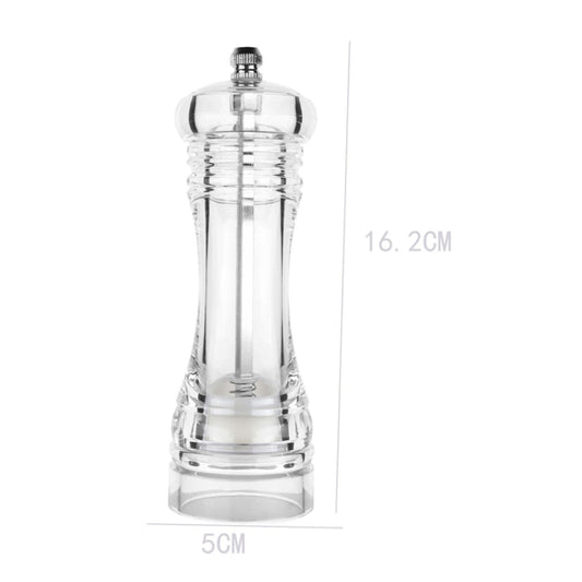 Acrylic Transparent Pepper Grinder Manual Pepper Grinder Ceramic Core Multi-Purpose Seasoning Bottle, Specification: 6 Inch by bashfashion