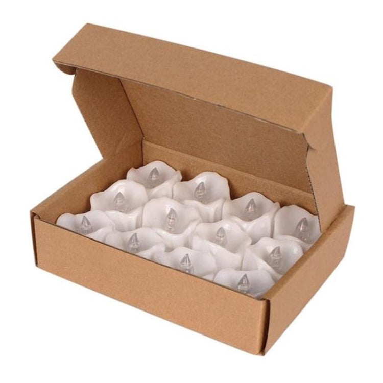 12 PCS/Box LED Candle Electronic Tea Wax Simulation Tears Electronic Candle Light Wedding Decoration Candle Light(Warm White) by bashfashion