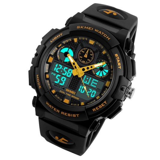 SKMEI 1270 Men Waterproof Dual Display Digital Watch Outdoor Sports Watch(Golden) by SKMEI