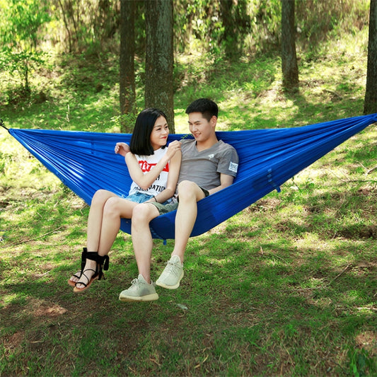 1-2 Person Outdoor Mosquito Net Parachute Hammock Camping Hanging Sleeping Bed Swing Portable Double Chair, 260 x 140cm by bashfashion