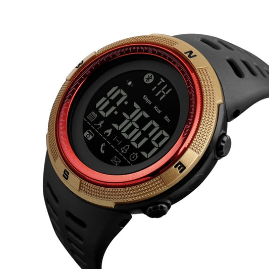 SKMEI 1250 Men Outdoor Waterproof Sports Digital Watch Multi-Function Watch(Gold/Red) by SKMEI