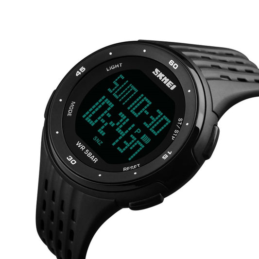 SKMEI 1219 Men Multi-Function Electronic Watch Outdoor Sports Watch(Black) by SKMEI
