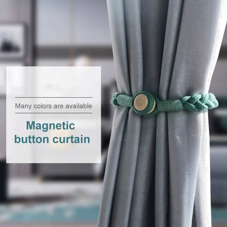 1 Pair Magnetic Buckle Twist Tie For Curtains(Conran) by bashfashion