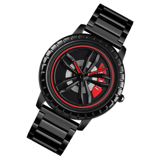 SKMEI 1634 Men Waterproof Watch Fashion Quartz Watch(Black Steel Belt) by SKMEI