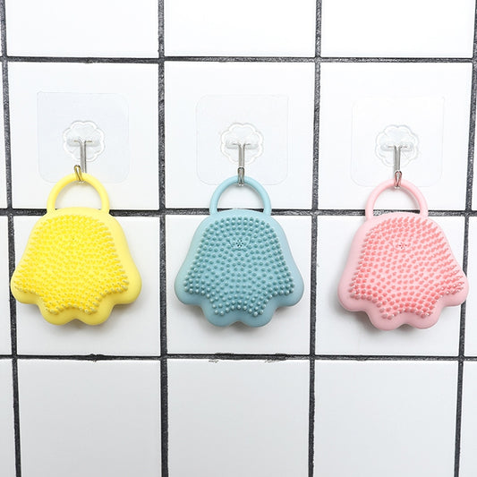 Household Massage Shampoo Multifunctional Silicone Cat Claw Bath Brush(Blue) by bashfashion