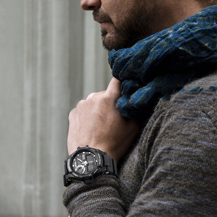 SKMEI 1357 Mens Multifunctional Sports Digital Watch Student Waterproof Watch(Blue) by SKMEI