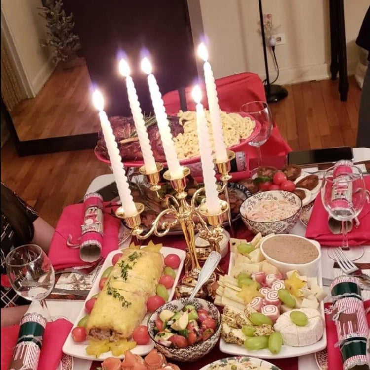 Retro Candlestick Home Decoration Living Room Cafe Theme Restaurant Jewelry Candlelight Dinner Props Gifts, Style:Bronze-3 Arms by bashfashion