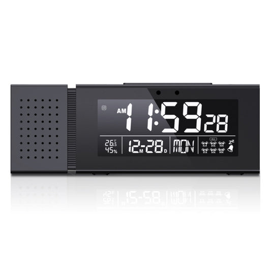 TS-P30 Multifunctional Night Light Alarm Digital Clock with FM Radio & Temperature / Humidity Display & IR Sensor Function(Black) by bashfashion