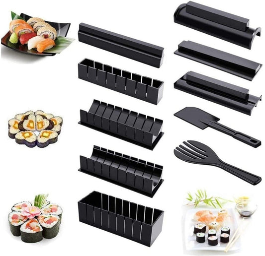 11 in 1 Sushi Mold With Sushi Knife Rice Ball Mold DIY Home Creative Sushi Roll Set by bashfashion