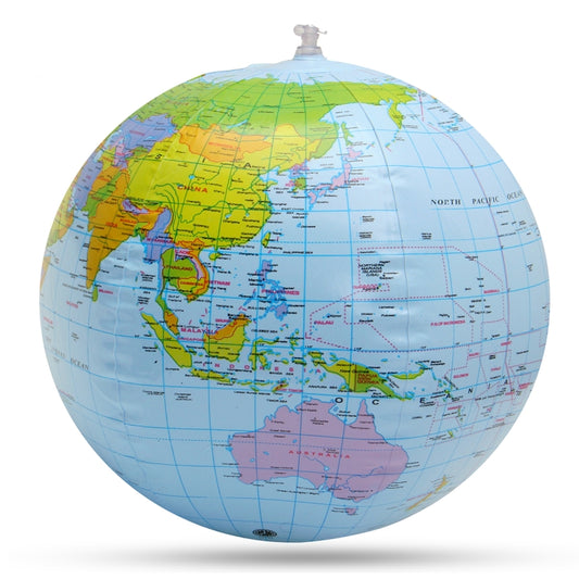 Inflatable Globe World Earth Ocean Map Ball Geography Learning Kids Educational Beach Ball , Size: 30cm by bashfashion