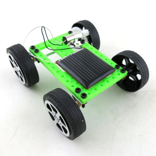 Creative Kids Early Education DIY Solar Energy Car Science Experiment Assembled Toy, Size:3.2x7.5x8cm by bashfashion