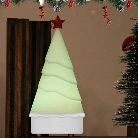 Silicone Night Light Christmas Tree with Music Holiday Decorative Lamp(Colorful Light) by bashfashion