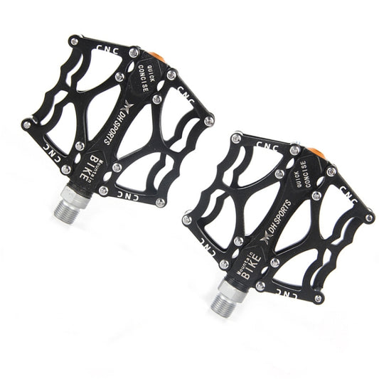 Bicycle Pedal Mountain Bike Aluminum Alloy Palin Pedal Non-Slip Bearing Pedal(901 Black) by bashfashion