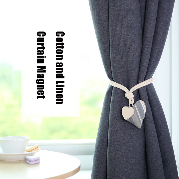 A005 Cotton And Linen Curtain Magnet Bandage Free Perforated Tassel Curtain Buckle(Vertical Stripes) by bashfashion